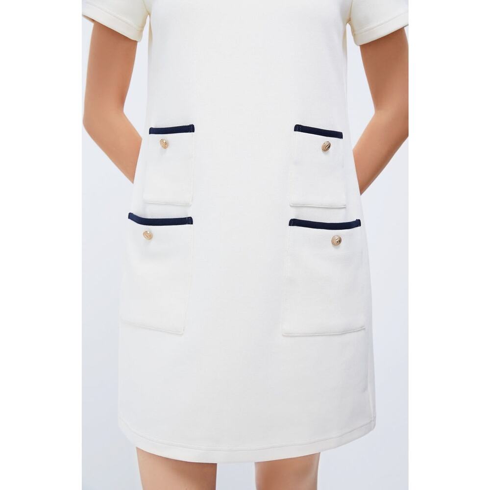 TUCKERNUCK Pearl White Short Sleeve Francoise Dress Size XXS NWT - Picture 5 of 8